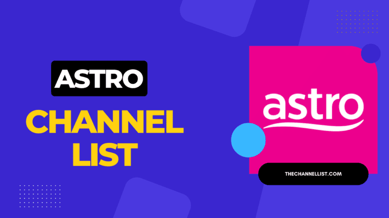 Astro Channel List with Number 2022