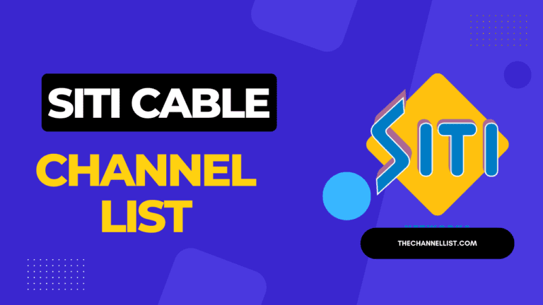 Siti Cable TV Channel List with Number 2022