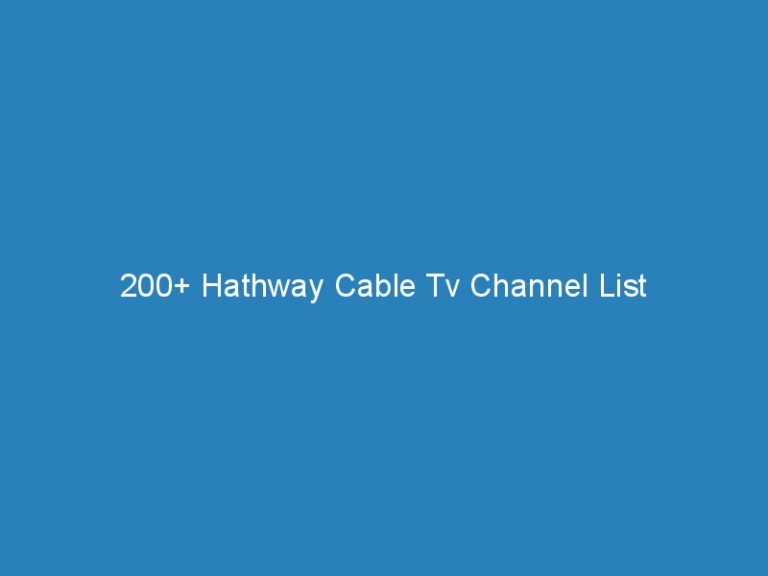 200+ Hathway Cable Tv Channel List The Channels List