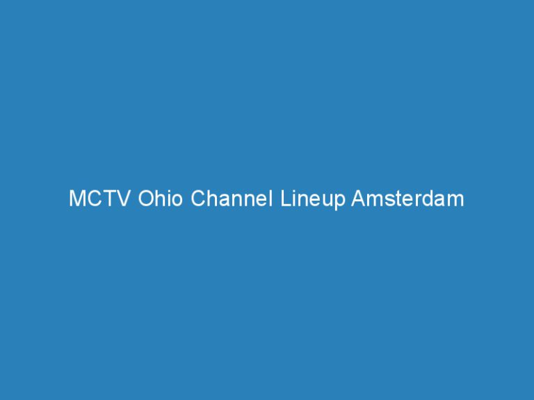 MCTV Ohio Channel Lineup Amsterdam